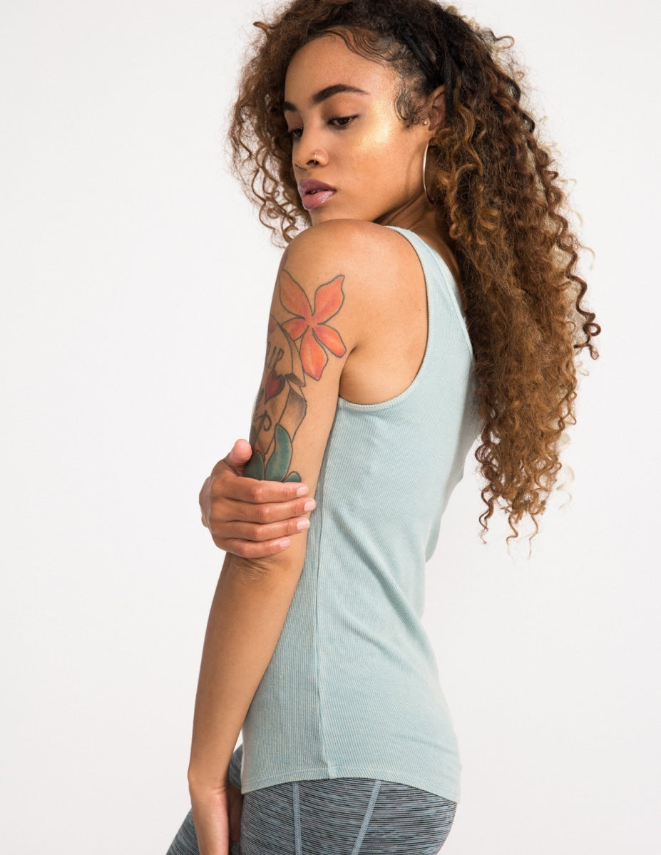 BFF Rib Tank Vintage Wash - Agave - Tanks