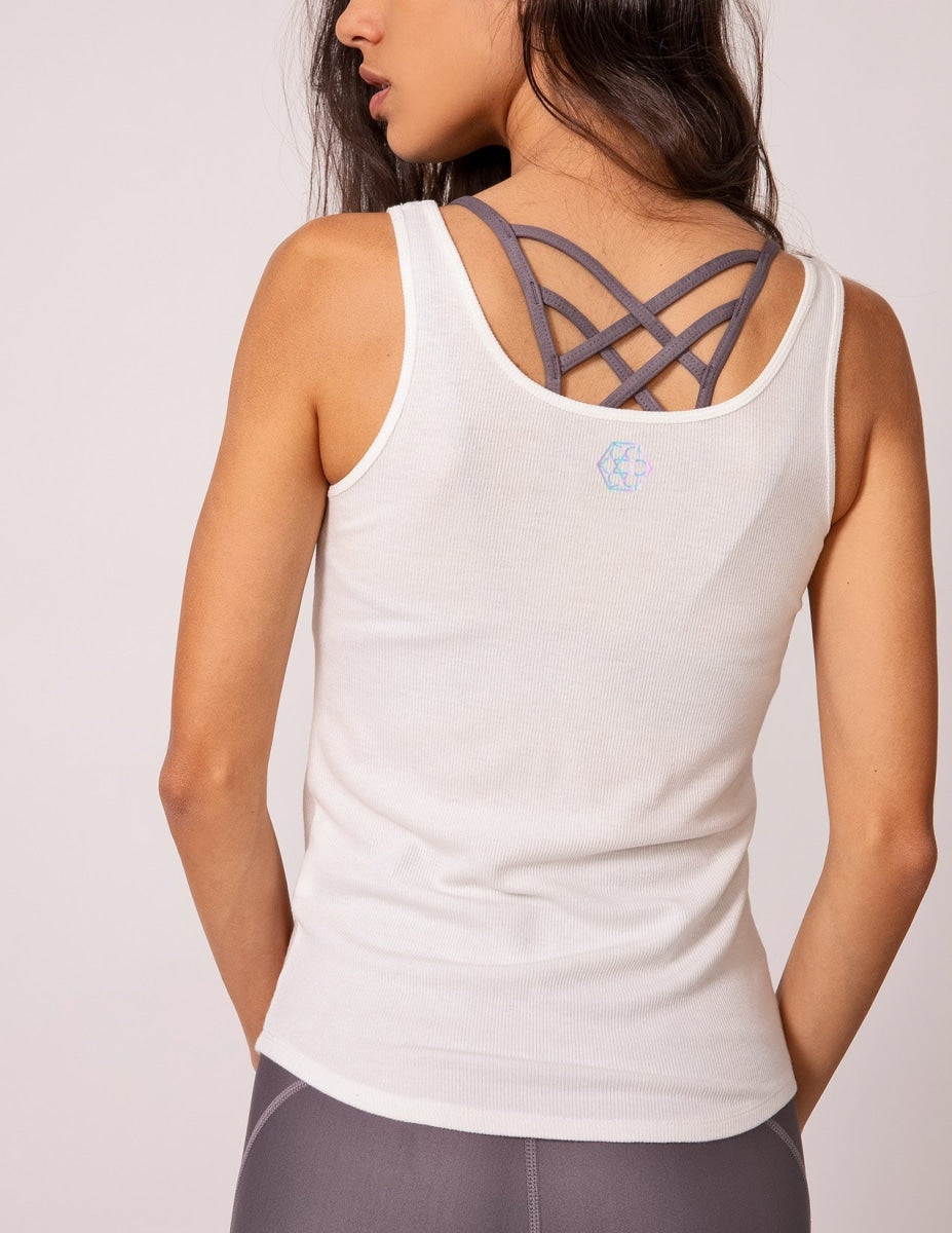 BFF Rib Tank Vintage Wash - Cloud - Tanks