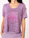 Freedom Tee - Purple Haze Seed Of Life Print - Tops