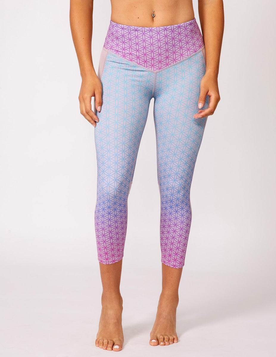 Kali 3/4 Legging - Flower of Life Ombre - Desert Moon - Leggings