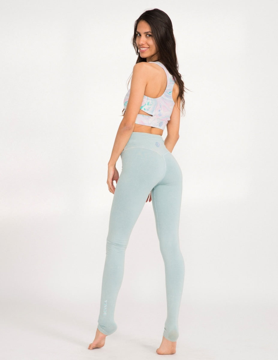 Naked High Waist Long Legging Vintage Wash - Agave - Leggings