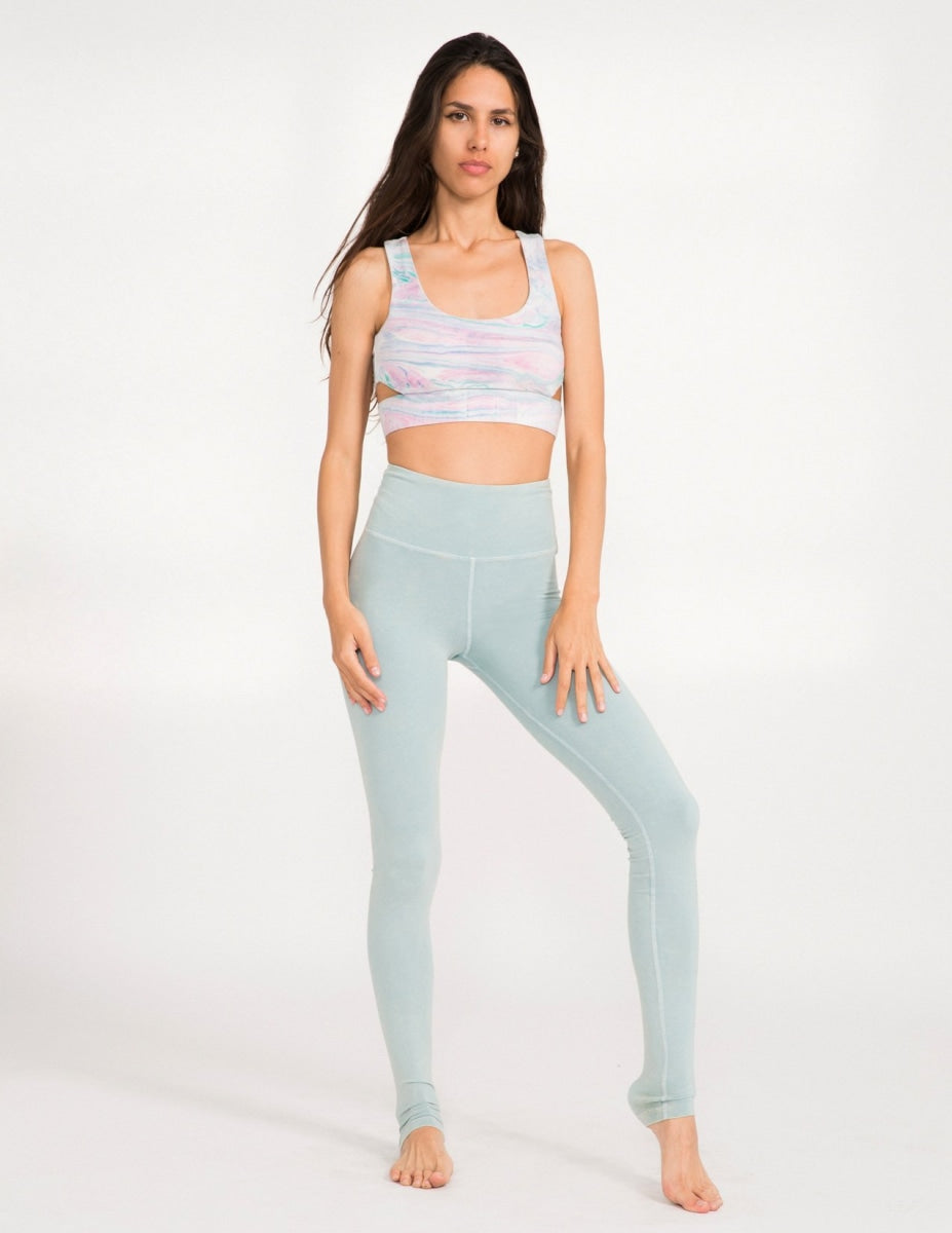 Naked High Waist Long Legging Vintage Wash - Agave - Leggings