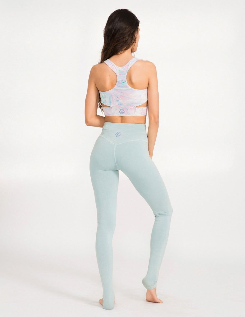 Naked High Waist Long Legging Vintage Wash - Agave - Leggings